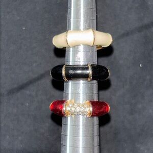 Vintage Costume Jewelry 3-Ring Set